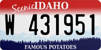 ID license plate W431951