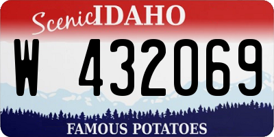 ID license plate W432069