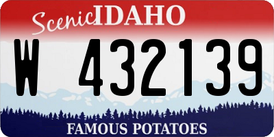 ID license plate W432139