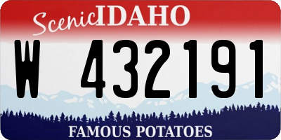ID license plate W432191