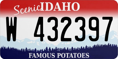 ID license plate W432397