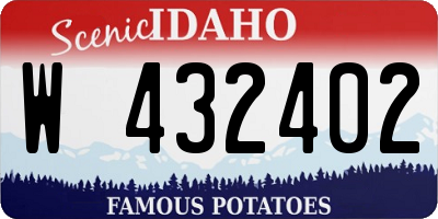 ID license plate W432402