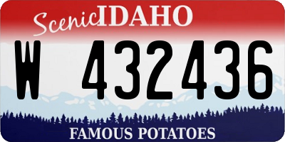 ID license plate W432436