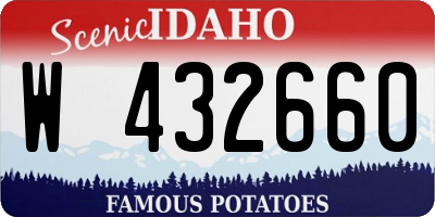 ID license plate W432660