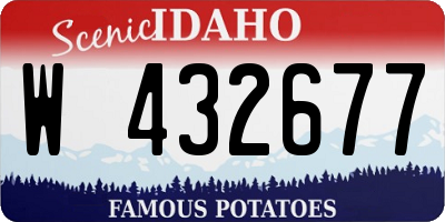 ID license plate W432677