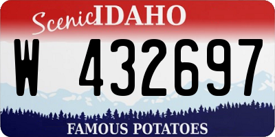 ID license plate W432697
