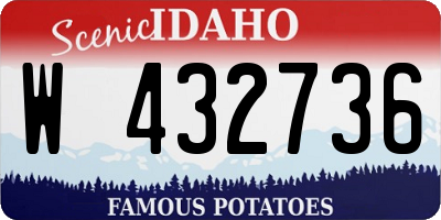 ID license plate W432736