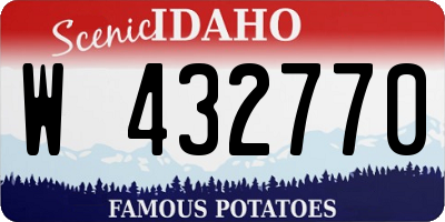 ID license plate W432770