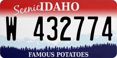 ID license plate W432774