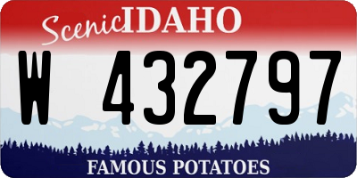ID license plate W432797