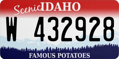 ID license plate W432928