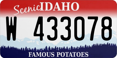 ID license plate W433078