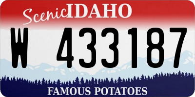 ID license plate W433187