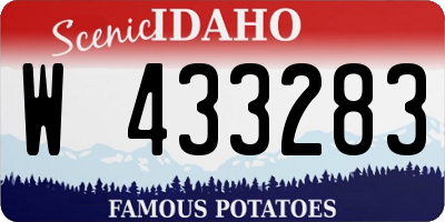ID license plate W433283