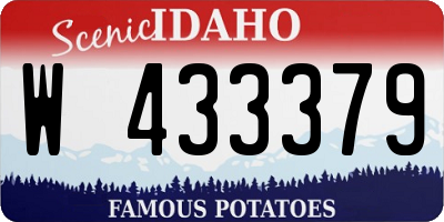 ID license plate W433379