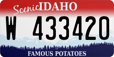 ID license plate W433420