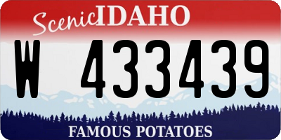 ID license plate W433439