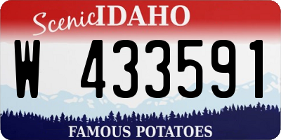 ID license plate W433591