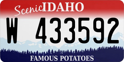 ID license plate W433592
