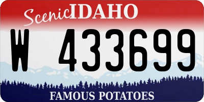 ID license plate W433699