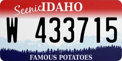 ID license plate W433715