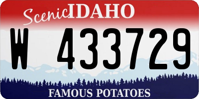 ID license plate W433729