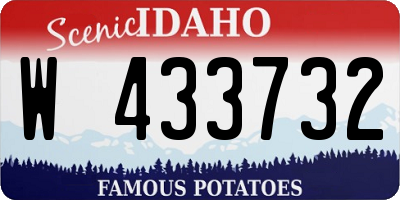 ID license plate W433732