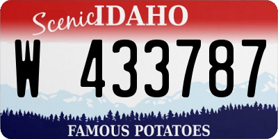 ID license plate W433787