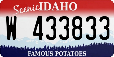 ID license plate W433833