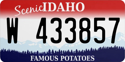 ID license plate W433857