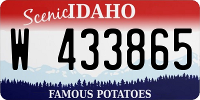 ID license plate W433865