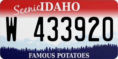 ID license plate W433920
