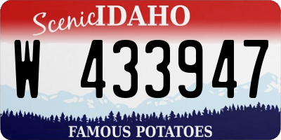 ID license plate W433947