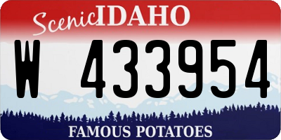 ID license plate W433954