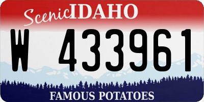 ID license plate W433961