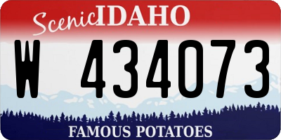 ID license plate W434073