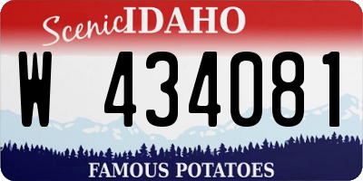 ID license plate W434081