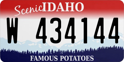 ID license plate W434144