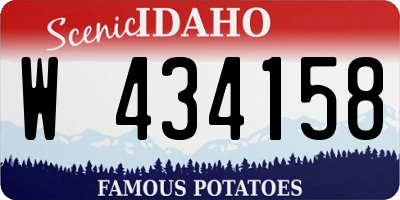 ID license plate W434158