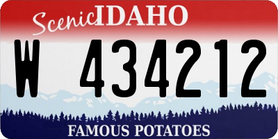 ID license plate W434212