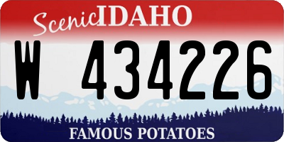 ID license plate W434226