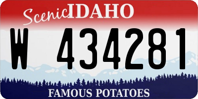 ID license plate W434281