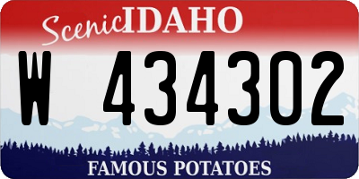 ID license plate W434302