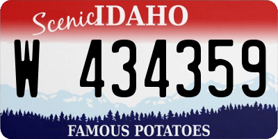 ID license plate W434359