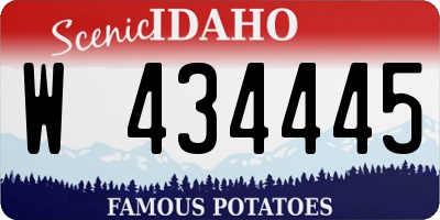 ID license plate W434445