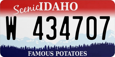 ID license plate W434707