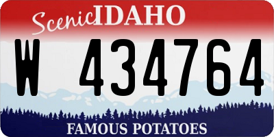 ID license plate W434764