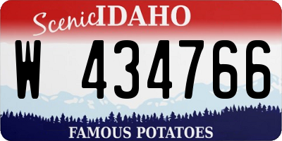 ID license plate W434766