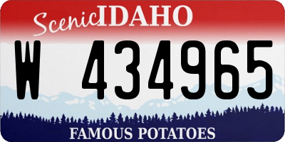 ID license plate W434965