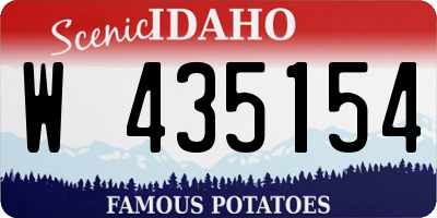 ID license plate W435154